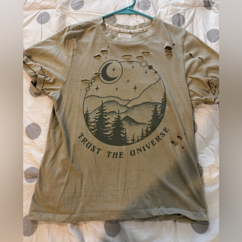 Cosmic Graphic Tee - Earthy Green